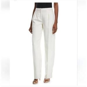Narciso Rodriguez White High Waisted Pants Pleated Women's Size 2